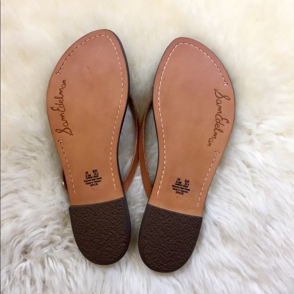 Sam Edelman Gracie Saddle Leather Flip Flop Sandal - Picture 8 of 8